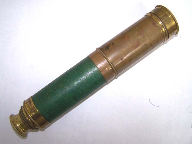 A good mid 19th century English Three-Draw Telescope, unsigned, circa 1860